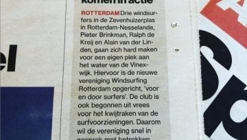 Windsurfing Rotterdam in het Algemeen dagblad